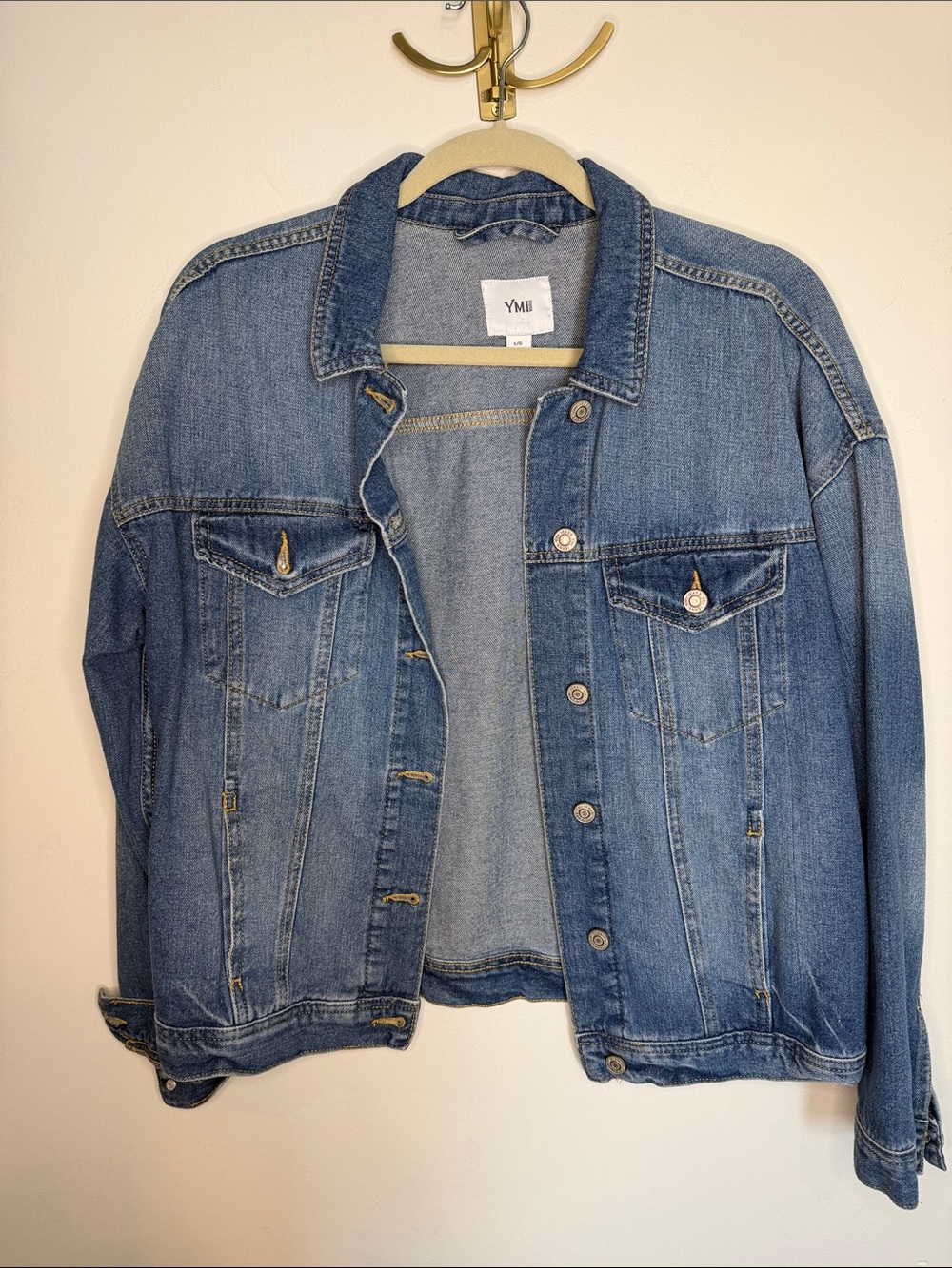 YMI Light-Medium Blue Denim Jean Jacket large